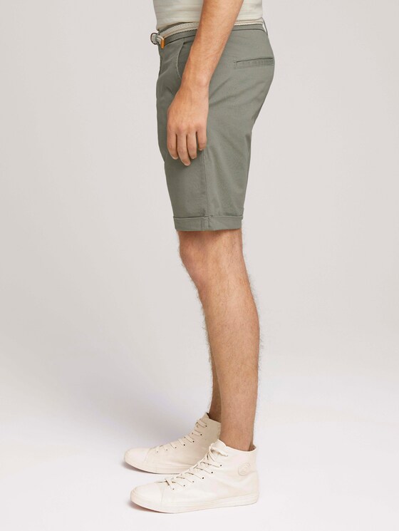 Gemusterte Chino Shorts mit Gürtel - Männer - khaki small square print Gemusterte Chino Shorts mit Gürtel - Männer - khaki small square print - 11 - TOM TAILOR Denim