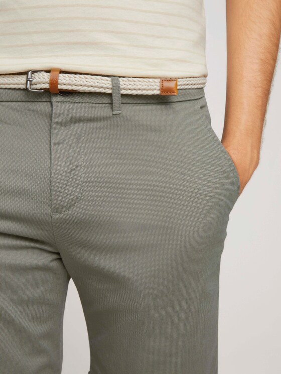 Gemusterte Chino Shorts mit Gürtel - Männer - khaki small square print Gemusterte Chino Shorts mit Gürtel - Männer - khaki small square print - 9 - TOM TAILOR Denim