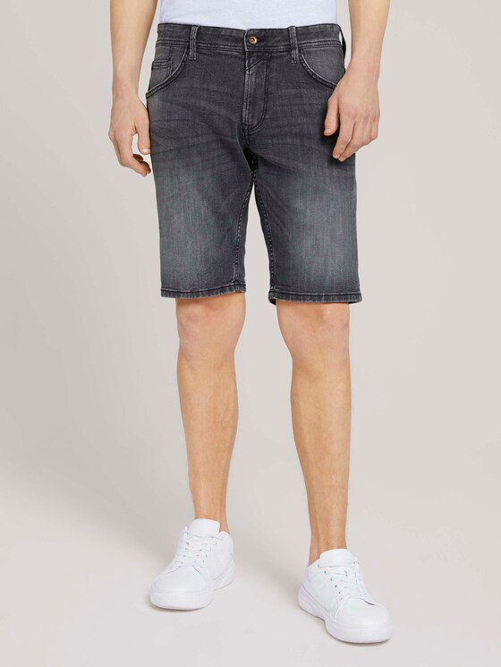 Regular Jeansshorts - Männer - used mid stone black denim Regular Jeansshorts - Männer - used mid stone black denim - 1 - TOM TAILOR Denim