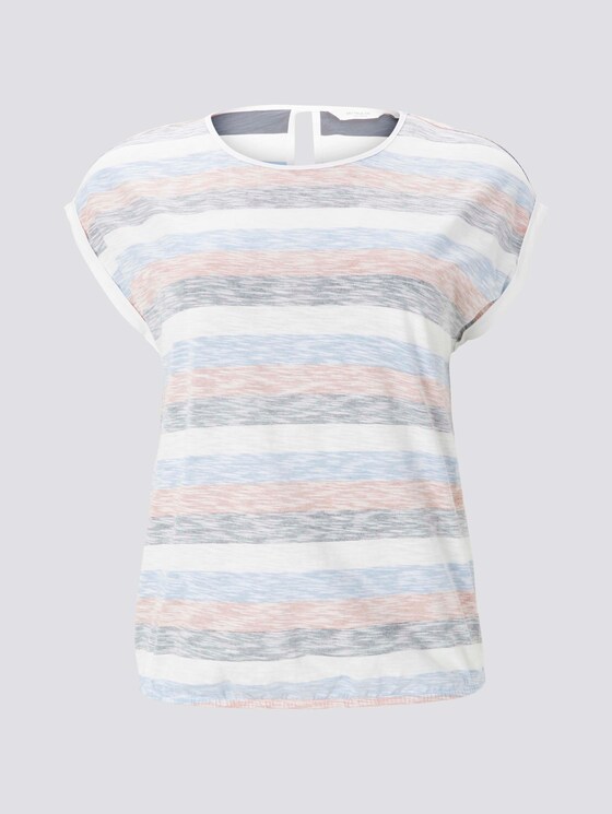 Gestreiftes T-Shirt aus Bio-Baumwolle - Frauen - blue multicolor stripe Gestreiftes T-Shirt aus Bio-Baumwolle - Frauen - blue multicolor stripe - 7 - My True Me