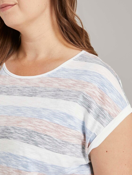 Gestreiftes T-Shirt aus Bio-Baumwolle - Frauen - blue multicolor stripe Gestreiftes T-Shirt aus Bio-Baumwolle - Frauen - blue multicolor stripe - 9 - My True Me