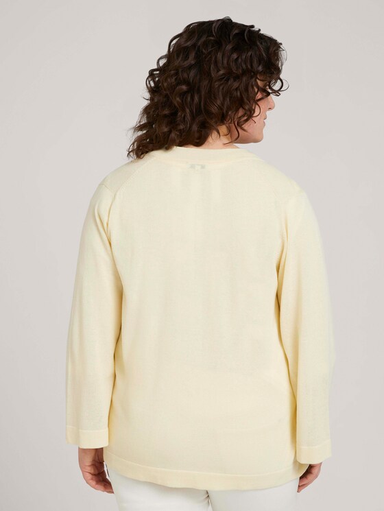 Cardigan mit weiten Ärmeln - Frauen - champagne white Cardigan mit weiten Ärmeln - Frauen - champagne white - 2 - My True Me