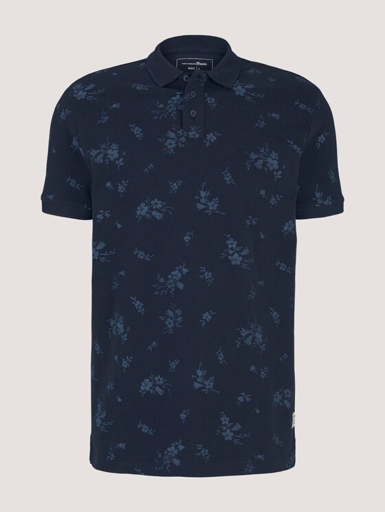 gemustertes Poloshirt - Männer - navy tonal shred flower print gemustertes Poloshirt - Männer - navy tonal shred flower print - 7 - TOM TAILOR Denim