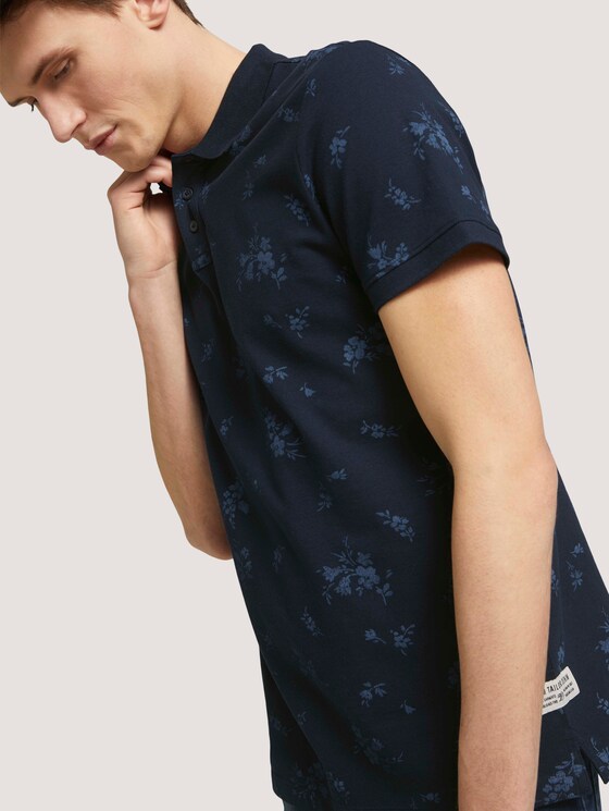 gemustertes Poloshirt - Männer - navy tonal shred flower print gemustertes Poloshirt - Männer - navy tonal shred flower print - 9 - TOM TAILOR Denim