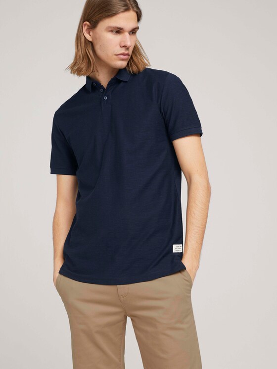 Poloshirt in Melange Optik - Männer - Sky Captain Blue Poloshirt in Melange Optik - Männer - Sky Captain Blue - 5 - TOM TAILOR Denim