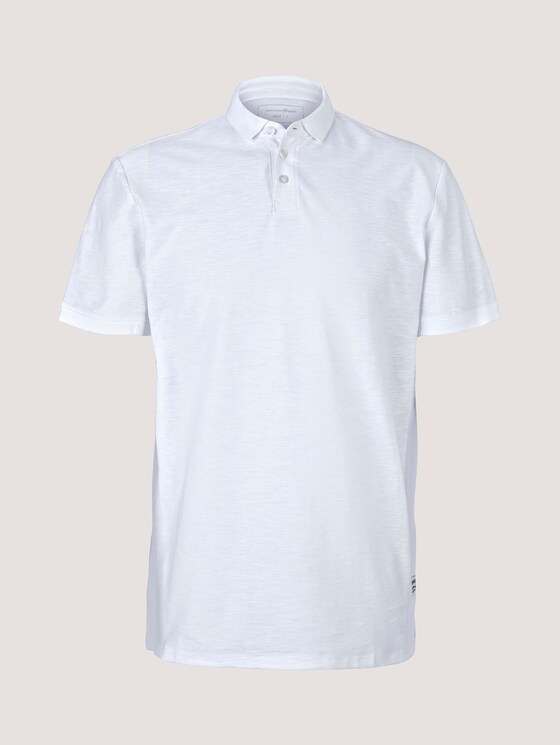 Poloshirt in Melange Optik - Männer - White Poloshirt in Melange Optik - Männer - White - 7 - TOM TAILOR Denim