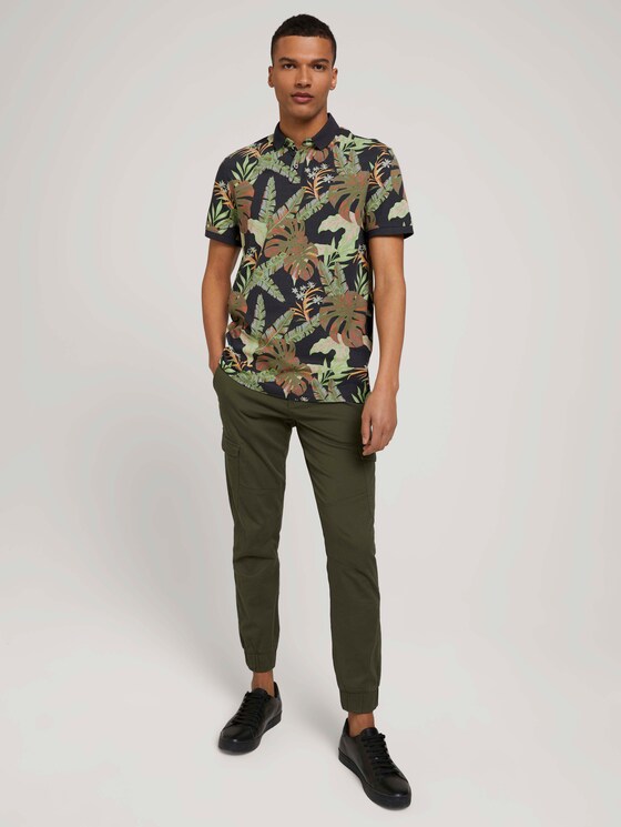 Gemustertes Poloshirt - Männer - tropical monstera leaf print Gemustertes Poloshirt - Männer - tropical monstera leaf print - 3 - TOM TAILOR Denim