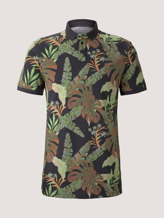 Gemustertes Poloshirt - Männer - tropical monstera leaf print Gemustertes Poloshirt - Männer - tropical monstera leaf print - 7 - TOM TAILOR Denim