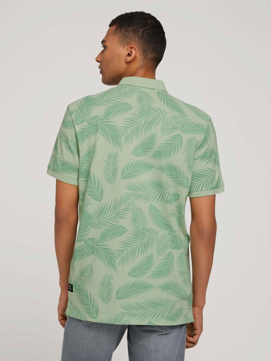 Gemustertes Poloshirt - Männer - mint palm leaves print Gemustertes Poloshirt - Männer - mint palm leaves print - 2 - TOM TAILOR Denim