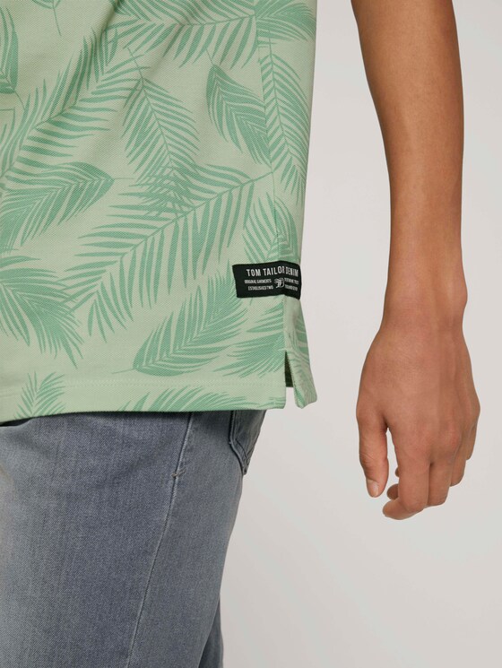 Gemustertes Poloshirt - Männer - mint palm leaves print Gemustertes Poloshirt - Männer - mint palm leaves print - 9 - TOM TAILOR Denim