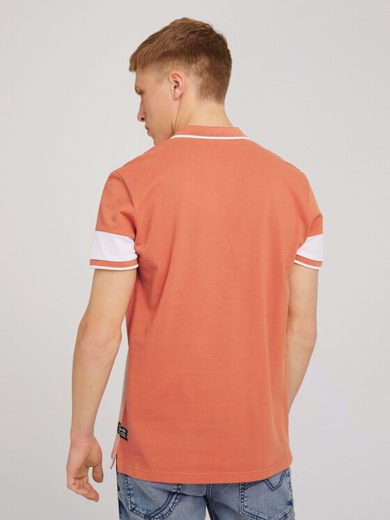 Poloshirt mit Streifenmuster - Männer - orange lobster Poloshirt mit Streifenmuster - Männer - orange lobster - 2 - TOM TAILOR Denim