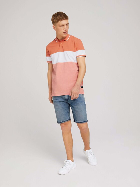Poloshirt mit Streifenmuster - Männer - orange lobster Poloshirt mit Streifenmuster - Männer - orange lobster - 3 - TOM TAILOR Denim