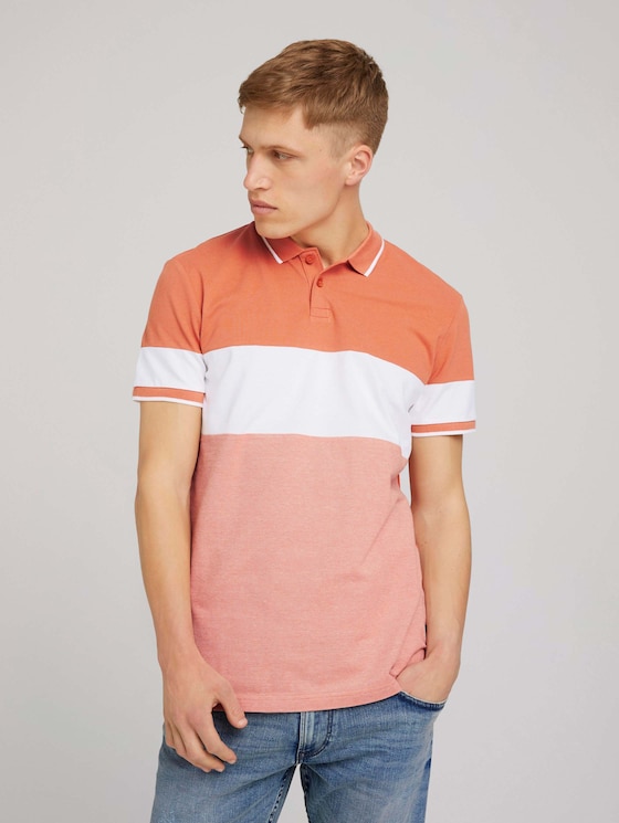 Poloshirt mit Streifenmuster - Männer - orange lobster Poloshirt mit Streifenmuster - Männer - orange lobster - 5 - TOM TAILOR Denim