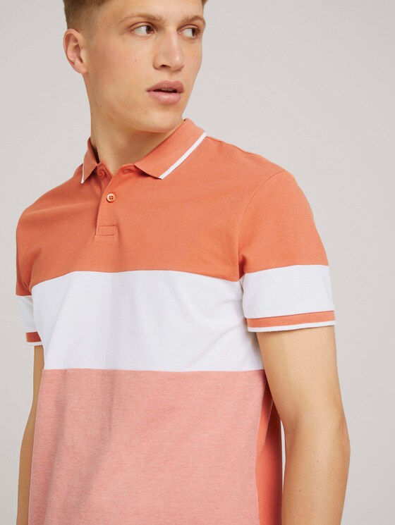 Poloshirt mit Streifenmuster - Männer - orange lobster Poloshirt mit Streifenmuster - Männer - orange lobster - 9 - TOM TAILOR Denim