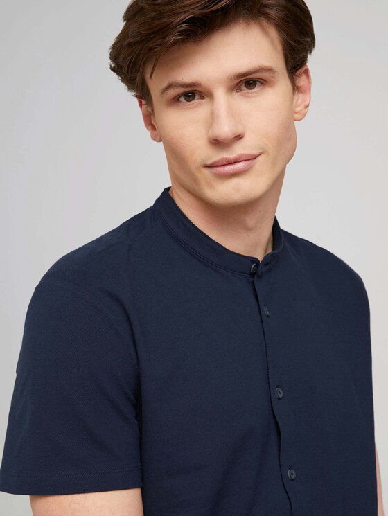 Kurzarmhemd mit Stehkragen - Männer - Sky Captain Blue Kurzarmhemd mit Stehkragen - Männer - Sky Captain Blue - 9 - TOM TAILOR Denim