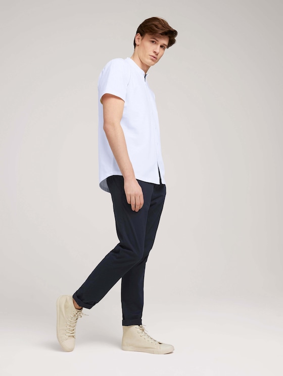Kurzarmhemd mit Stehkragen - Männer - White Kurzarmhemd mit Stehkragen - Männer - White - 3 - TOM TAILOR Denim