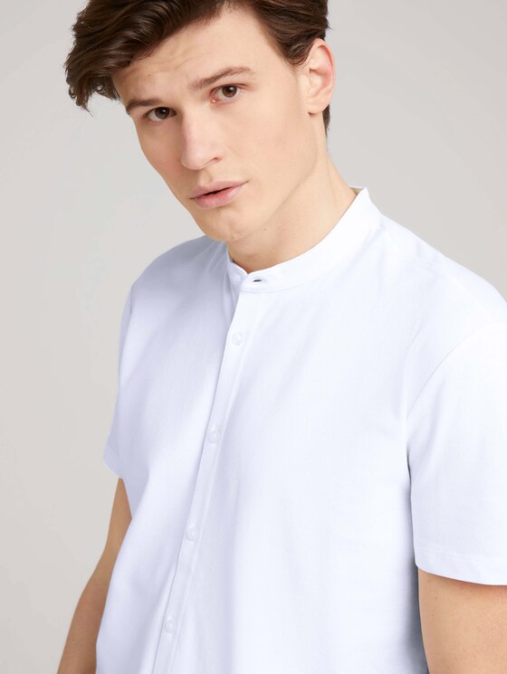 Kurzarmhemd mit Stehkragen - Männer - White Kurzarmhemd mit Stehkragen - Männer - White - 9 - TOM TAILOR Denim