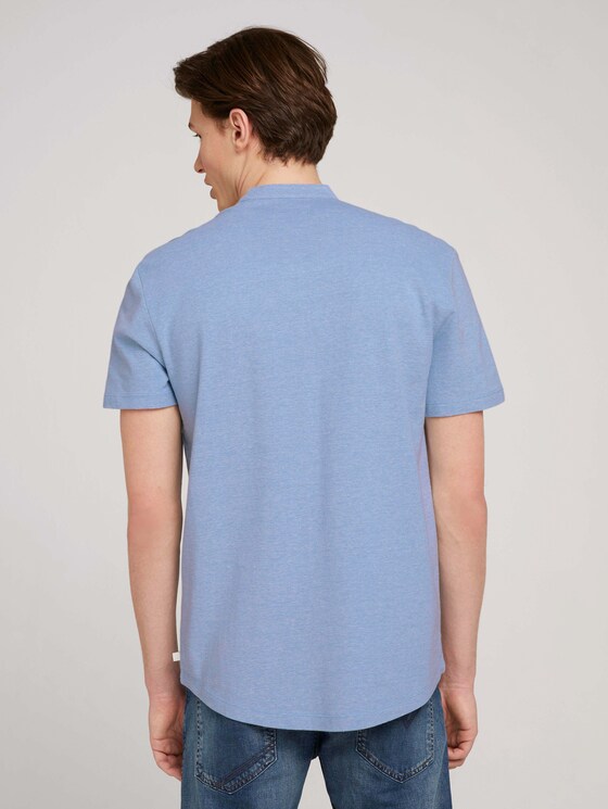 Kurzarmhemd mit Stehkragen - Männer - foggy blue melange Kurzarmhemd mit Stehkragen - Männer - foggy blue melange - 2 - TOM TAILOR Denim
