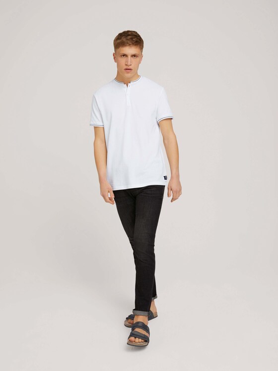Poloshirt mit Strehkragen - Männer - White Poloshirt mit Strehkragen - Männer - White - 3 - TOM TAILOR Denim