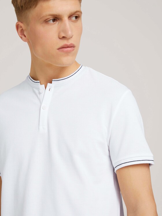 Poloshirt mit Strehkragen - Männer - White Poloshirt mit Strehkragen - Männer - White - 9 - TOM TAILOR Denim