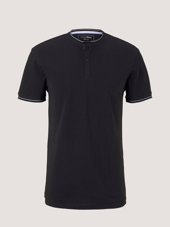 Poloshirt mit Strehkragen - Männer - Black Poloshirt mit Strehkragen - Männer - Black - 7 - TOM TAILOR Denim