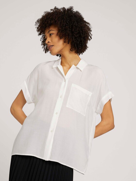 kurzärmlige Hemdbluse - Frauen - Whisper White kurzärmlige Hemdbluse - Frauen - Whisper White - 1 - Mine to five