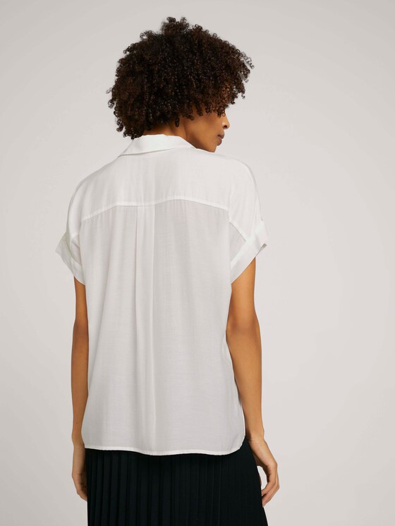 kurzärmlige Hemdbluse - Frauen - Whisper White kurzärmlige Hemdbluse - Frauen - Whisper White - 2 - Mine to five