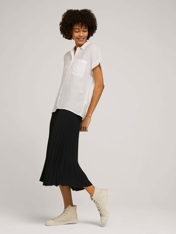kurzärmlige Hemdbluse - Frauen - Whisper White kurzärmlige Hemdbluse - Frauen - Whisper White - 3 - Mine to five
