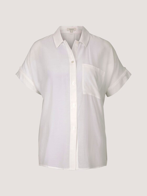 kurzärmlige Hemdbluse - Frauen - Whisper White kurzärmlige Hemdbluse - Frauen - Whisper White - 7 - Mine to five
