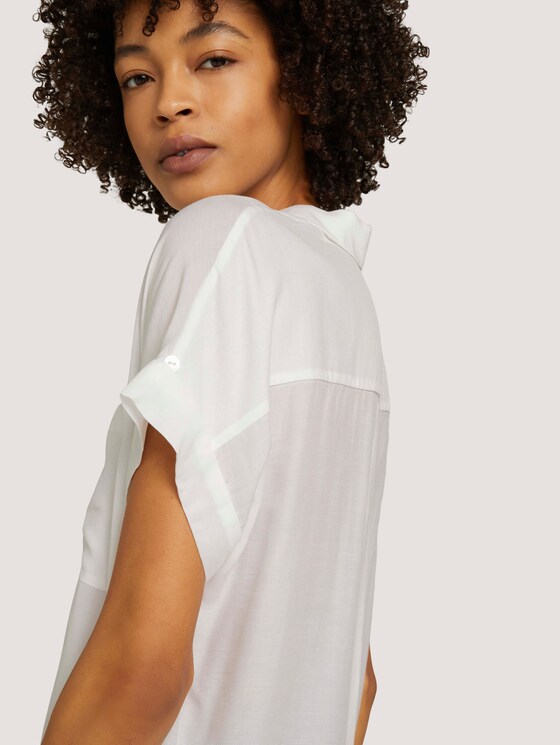 kurzärmlige Hemdbluse - Frauen - Whisper White kurzärmlige Hemdbluse - Frauen - Whisper White - 9 - Mine to five