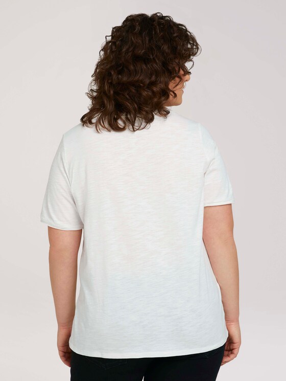Print T-Shirt mit Bio-Baumwolle - Frauen - Whisper White Print T-Shirt mit Bio-Baumwolle - Frauen - Whisper White - 2 - My True Me