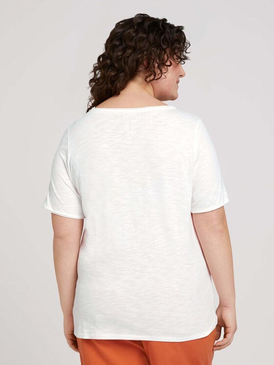 Print T-Shirt mit Bio-Baumwolle - Frauen - Off White Print T-Shirt mit Bio-Baumwolle - Frauen - Off White - 2 - My True Me