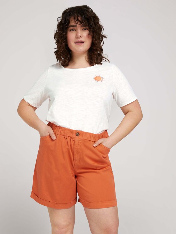 Print T-Shirt mit Bio-Baumwolle - Frauen - Off White Print T-Shirt mit Bio-Baumwolle - Frauen - Off White - 5 - My True Me