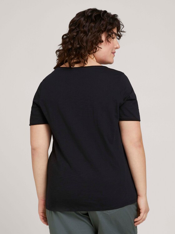 Print T-Shirt mit Bio-Baumwolle - Frauen - deep black Print T-Shirt mit Bio-Baumwolle - Frauen - deep black - 2 - My True Me