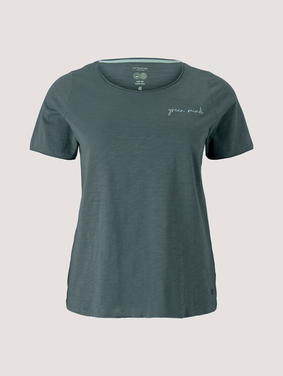 Print T-Shirt mit Bio-Baumwolle - Frauen - smart dark green Print T-Shirt mit Bio-Baumwolle - Frauen - smart dark green - 7 - My True Me