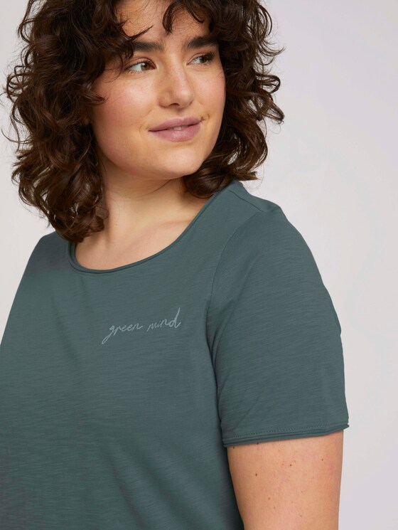 Print T-Shirt mit Bio-Baumwolle - Frauen - smart dark green Print T-Shirt mit Bio-Baumwolle - Frauen - smart dark green - 9 - My True Me