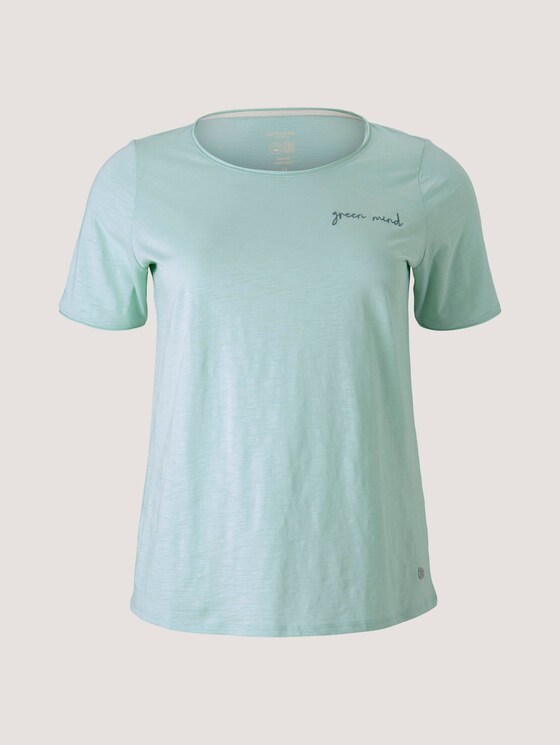 Print T-Shirt mit Bio-Baumwolle - Frauen - pale mint Print T-Shirt mit Bio-Baumwolle - Frauen - pale mint - 7 - My True Me
