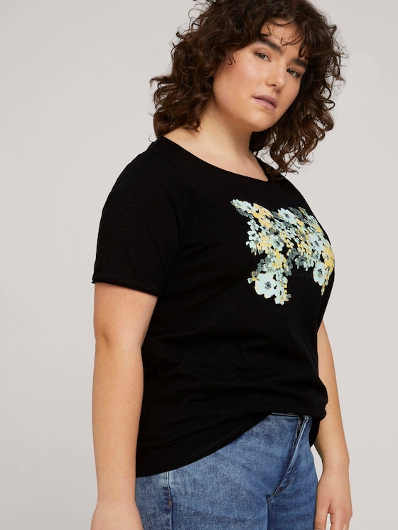 Print T-Shirt mit Bio-Baumwolle - Frauen - Black Print T-Shirt mit Bio-Baumwolle - Frauen - Black - 5 - My True Me