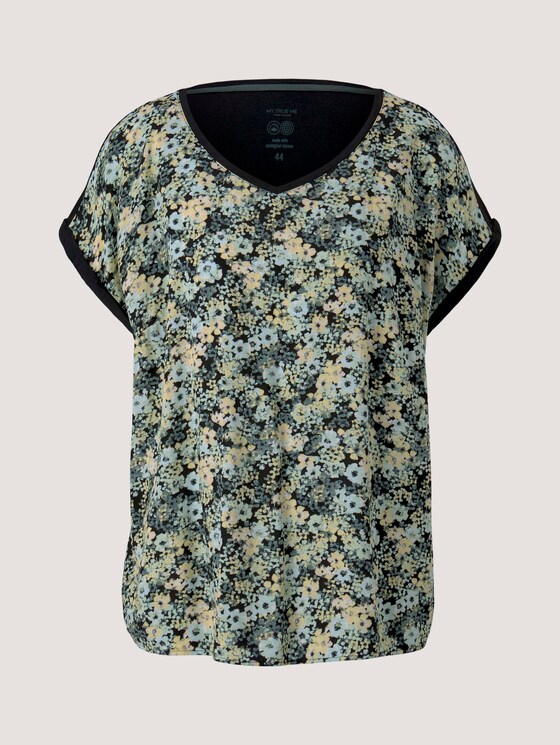 Curvy - Gemustertes T-Shirt mit LENZING™ ECOVERO™ - Frauen - multicolor flowers Curvy - Gemustertes T-Shirt mit LENZING™ ECOVERO™ - Frauen - multicolor flowers - 7 - My True Me