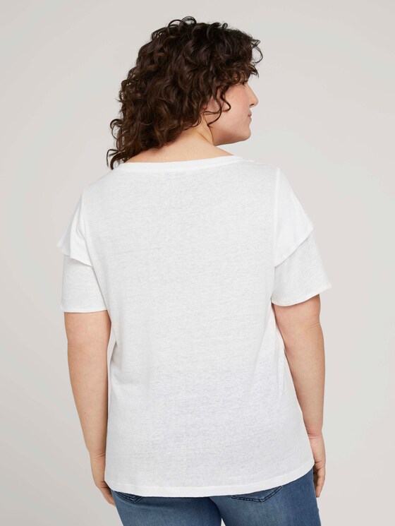 T-Shirt mit Rüschenärmel - Frauen - Whisper White T-Shirt mit Rüschenärmel - Frauen - Whisper White - 2 - My True Me