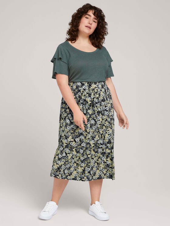 T-Shirt mit Rüschenärmel - Frauen - washed jasper green T-Shirt mit Rüschenärmel - Frauen - washed jasper green - 3 - My True Me
