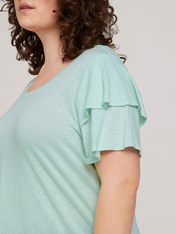 T-Shirt mit Rüschenärmel - Frauen - pale mint T-Shirt mit Rüschenärmel - Frauen - pale mint - 9 - My True Me