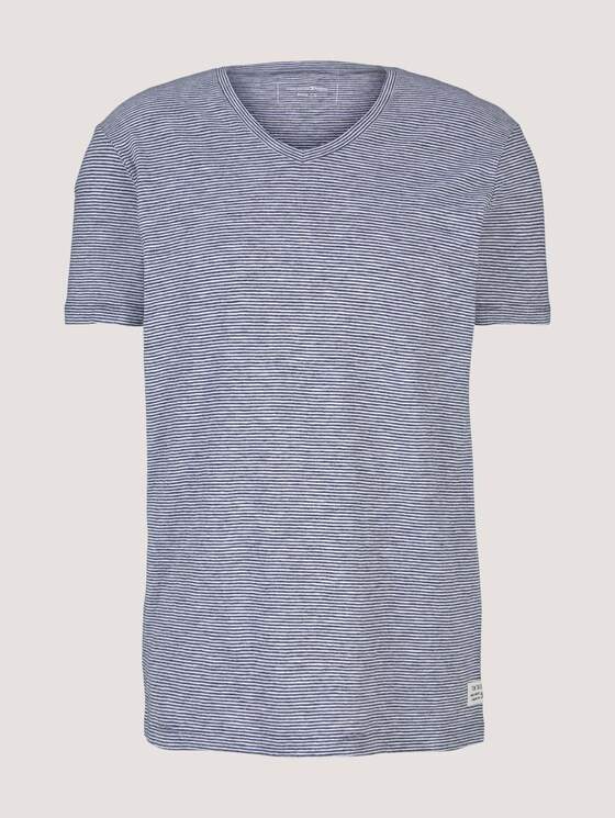 gestreiftes T-Shirt - Männer - navy white yd melange stripe gestreiftes T-Shirt - Männer - navy white yd melange stripe - 7 - TOM TAILOR Denim
