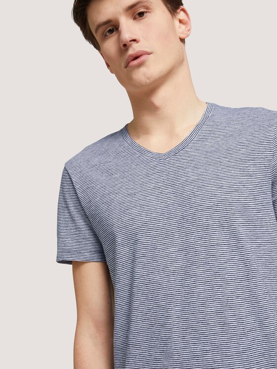gestreiftes T-Shirt - Männer - navy white yd melange stripe gestreiftes T-Shirt - Männer - navy white yd melange stripe - 9 - TOM TAILOR Denim