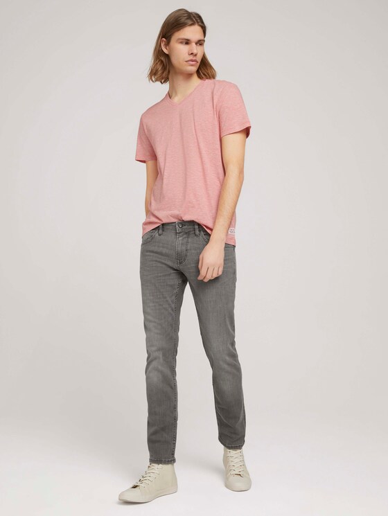 gestreiftes T-Shirt - Männer - orange white yd melange stripe gestreiftes T-Shirt - Männer - orange white yd melange stripe - 3 - TOM TAILOR Denim