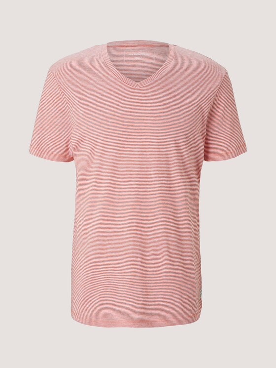 gestreiftes T-Shirt - Männer - orange white yd melange stripe gestreiftes T-Shirt - Männer - orange white yd melange stripe - 7 - TOM TAILOR Denim