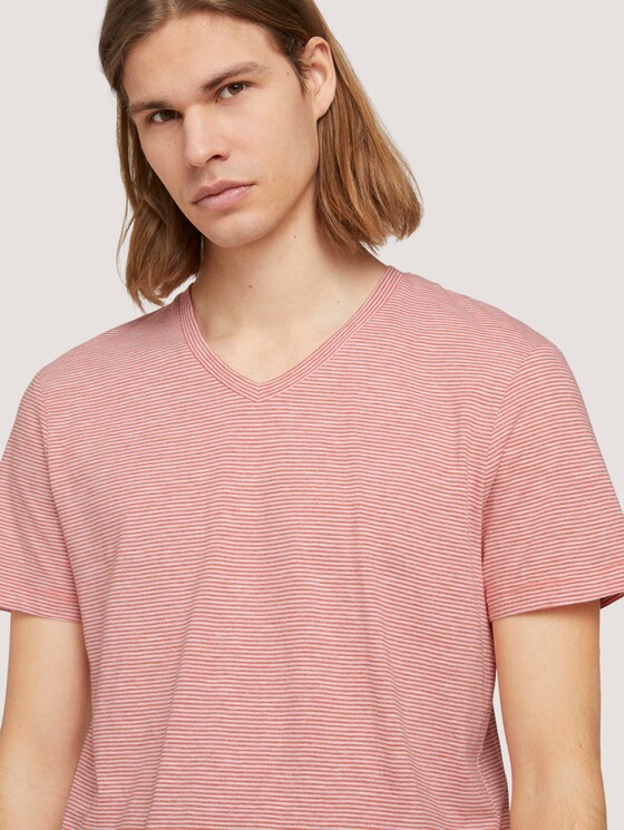 gestreiftes T-Shirt - Männer - orange white yd melange stripe gestreiftes T-Shirt - Männer - orange white yd melange stripe - 9 - TOM TAILOR Denim