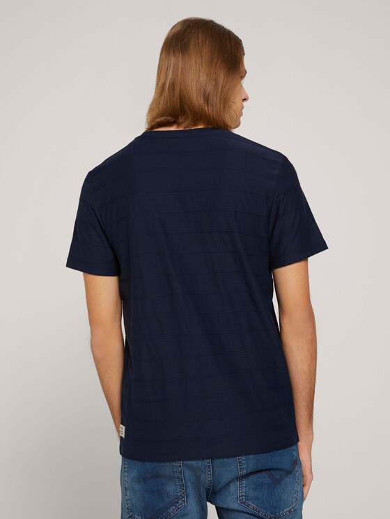 strukturiertes T-Shirt - Männer - Sky Captain Blue strukturiertes T-Shirt - Männer - Sky Captain Blue - 2 - TOM TAILOR Denim
