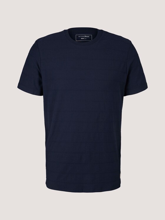 strukturiertes T-Shirt - Männer - Sky Captain Blue strukturiertes T-Shirt - Männer - Sky Captain Blue - 7 - TOM TAILOR Denim