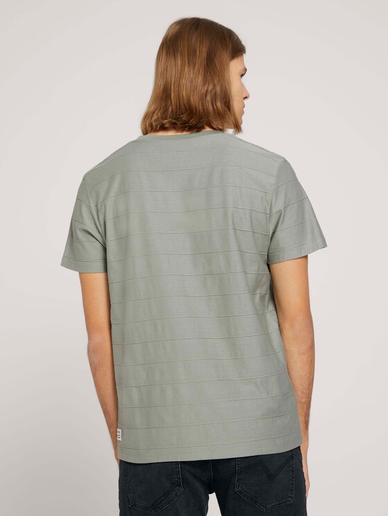 strukturiertes T-Shirt - Männer - Greyish Shadow Olive strukturiertes T-Shirt - Männer - Greyish Shadow Olive - 2 - TOM TAILOR Denim